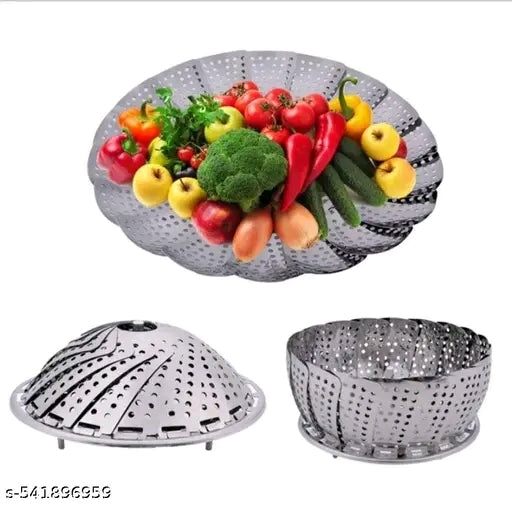Folding steamer basket